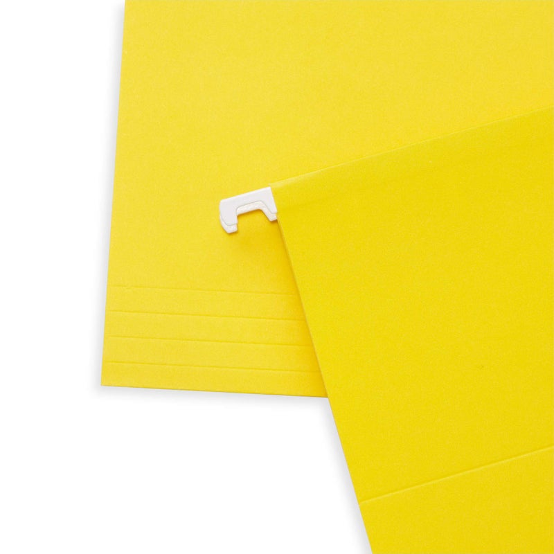 Blue Summit Supplies أقلام الملفات المعلقة من بلو سُمِت، 25 ملف معزز معلق، مصممة للاستخدام في المنزل والمكتب، تنظيم ملفات ملون، حجم رسالة، أصفر، 25 عبوة - Image 5